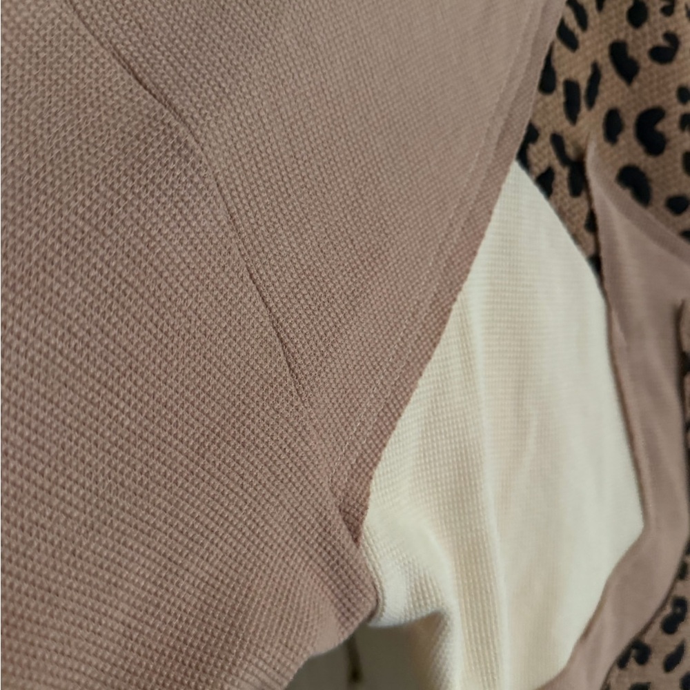 Mixed media NWT STAR  Panel Leopard Sweatshirt - Beige & Camel xl -xxl - Picture 7 of 8